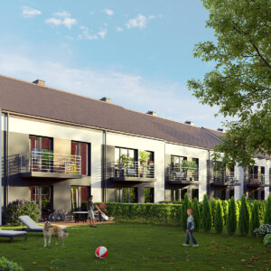 Wizualizacja osiedla domów szeregowych pod Tarnowskimi Górami - Osiedle Parkowe